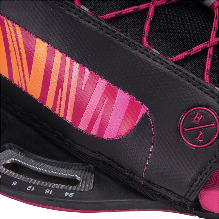 2023 Hyperlite Womens Jinx Wakeboard Binding H22BJI - Black / Pink
